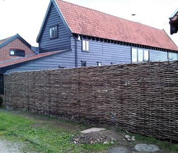 Continuous Hazel Wattle Fencing 